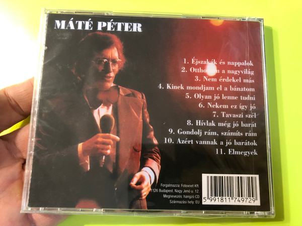 Máté Péter - Éjszakák és Nappalok / Audio CD 1996 / Otthonom a nagyvilág, Nem érdekel más, Tavaszi Szél, Azért vannak a jó barátok / HCD 17497 (5991811749729)