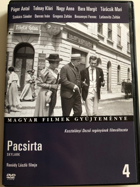 Pacsirta DVD 1963 Skylark / Directed by Ránódy László / Starring: Páger Antal, Tolnay Klári, Nagy Anna, Bara Margit, Törőcsik Mari, Darvas Iván, Latinovits Zoltán / Hungarian B&W Classic based on Kosztolányi's novel (5999546331127)