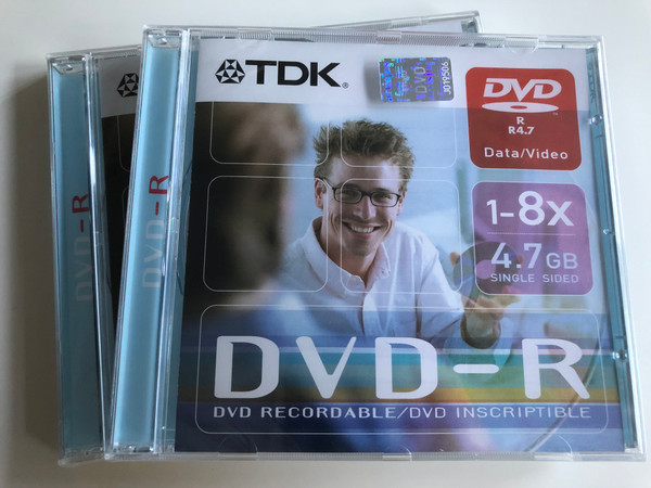 TDK DVD-R / Recordable - Inscriptible / R 4.7 Data / Video / 1-8x speed / 4.7 GB Single sided (4902030188870)