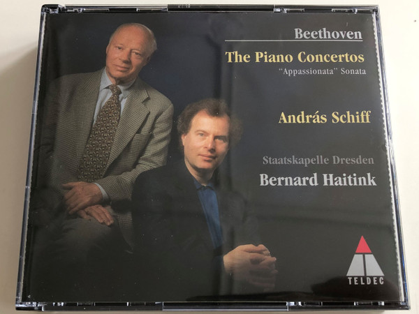 Beethoven - The Piano Concertos "Appassionata" Sonata / András Schiff, piano / Staatskapelle Dresden - Bernard Haitink / Teldec / 3 x Audio CD 1997 (706301315927)