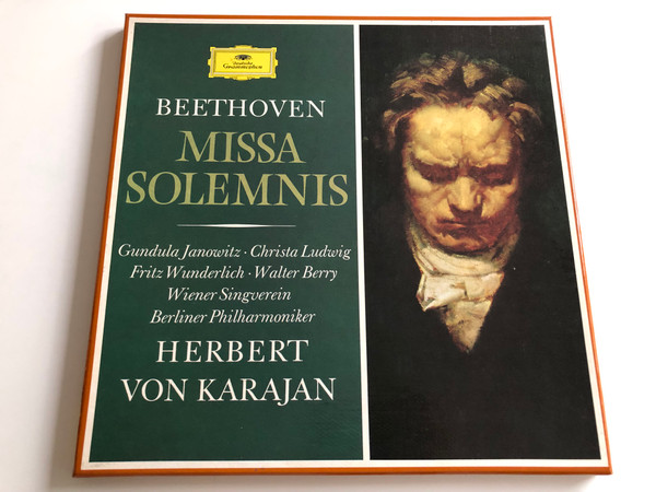 Beethoven - Missa Solemnis / D-dur Op. 123 / Gundula Janowitz, Christa Ludwig, Fritz Wunderlich, Walter Berry, Wiener Singverein, Berliner Philharmoniker / Conducted: Herbert Von Karajan / Deutsche Grammophon ‎2X LP STEREO / 104 395/6