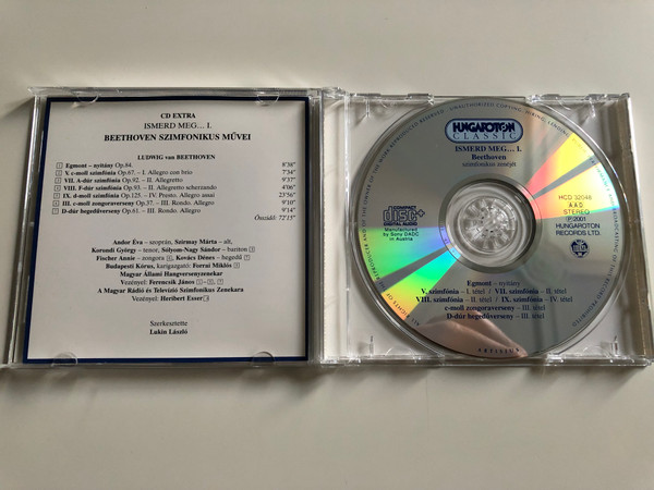 Ismerd meg... Beethoven szimfonikus zenéjét / Egmont - nyitány, V., VII, VIII., IX. szimfónia, c-moll zongoraverseny, Hegedűverseny / Hungaroton Classic Audio CD 2001 / HCD 32048 (5991813204820)