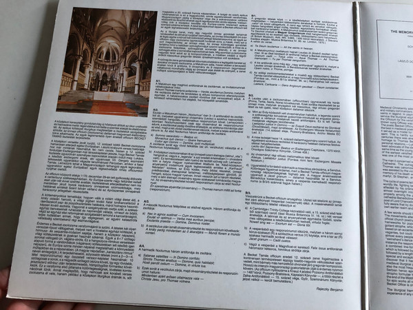 Memory Of Thomas Becket / Schola Hungarica ‎/ Laszlo Dobszay, Janka Szendrei / HUNGAROTON LP STEREO / SLPD 12458