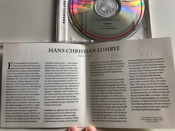 H. C. Lumbye - Champagnegalopp / Önskeklassiker 11 / Köpenhamns Symfoniorkester / Conducted by Lavard Friisholm / EMI Classics Audio CD 1993 (724347908125)