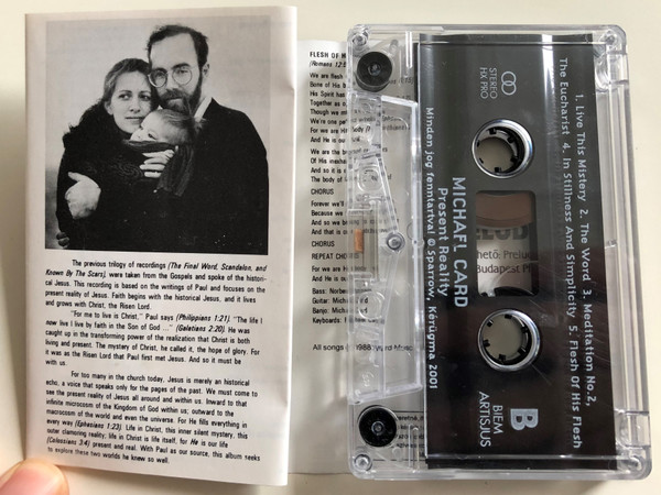 Michael Card ‎– Present Reality / Sparrow Records CASSETTE STEREO /‎ SPC 1155