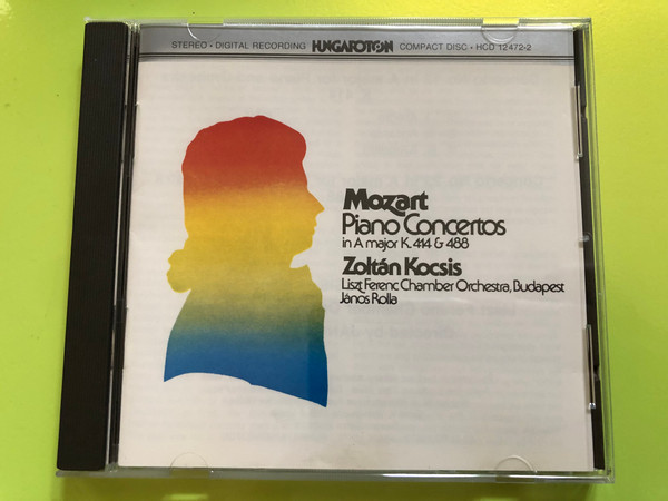 W. A. Mozart Piano Concertos in A major K.414 & 488 / Zoltán Kocsis piano / Liszt Ferenc Chamber Orchestra / Conducted by János Rolla / Hungaroton Classic Audio CD 1984 (HCD12472-2)