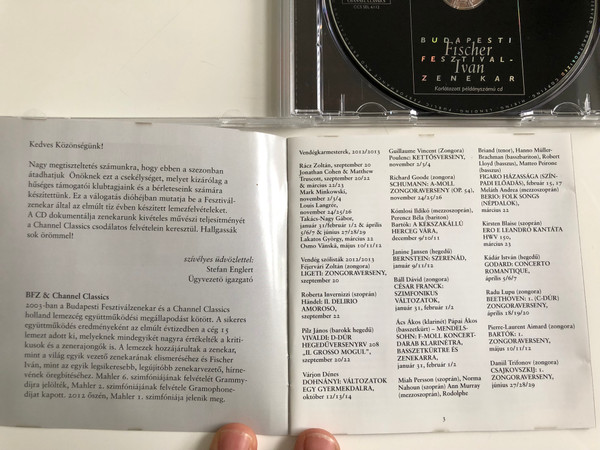 Különleges Válogatás - Csak Önnek! / Budapesti Festival-Zenekar / Ivan Fischer / Channel Classics Audio CD 2012 / ‎CCS SEL 611