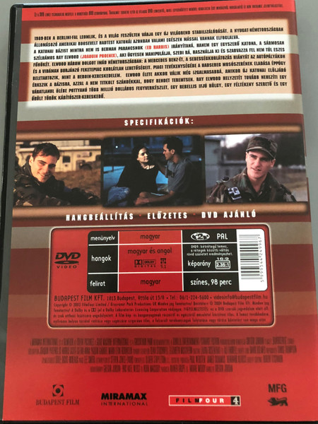  Buffalo Soldiers DVD 2001 Buher Sereg / Directed by Gregor Jordan / Starring: Joaquin Phoenix, Ed Harris, Anna Paquin, Scott Glenn, Haluk Bilginer (5996473009143)