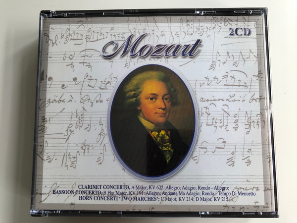 Mozart - Clarinet concerto, A Major, KV 622 / Bassoon concerto, B Flat Major KV 191 / Horn Concerti ''Two marches'': C Major, KV 214, KV 215 / Micbelangelo 2x Audio CD 2002 / MIC220