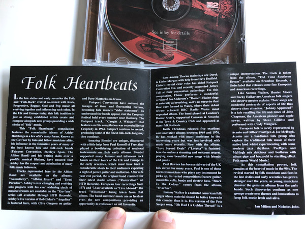 Folk Heartbeats featuring Fairport Convention, Amazing Blondel, Ashley Hutching's All Stars, and others / E2 Audio CD 1998 / ETDCD018