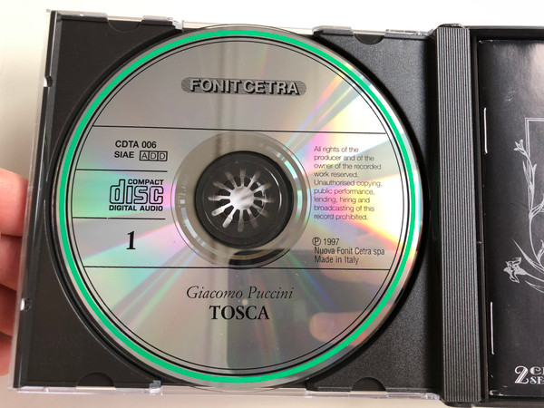Opera / Giacomo Puccini ‎– Tosca / R. Tebaldi, R. Tucker, L. Warren, C. Harvuot, F. Corena, A. De Paolis, G. Cehanovsky / Orchestra e Coro della Rai di Roma / Dimitri Mitropoulos / Opera 2x Audio CD 1997 /‎ CDTA.006