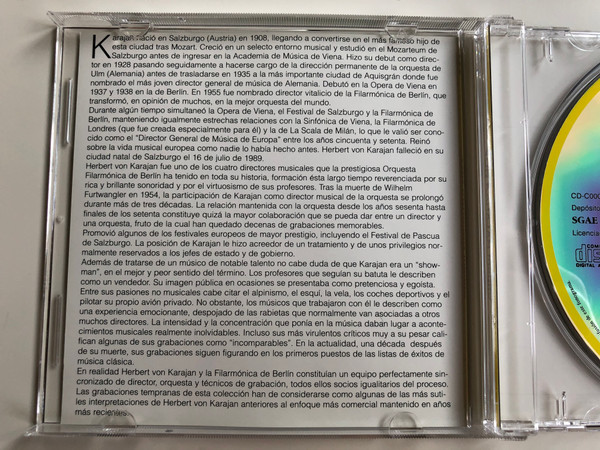 Von Karajan - Inédito 3 / Mozart, Tschaikovsky / Star Records Audio CD 1998 / CD-C0005