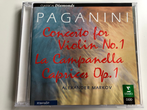 Paganini - Concerto for Violin No. 1 - La Campanella Caprices Op. 1 / Alexander Markov / Erato Audio CD 1997 Stereo / 3984-21324-2