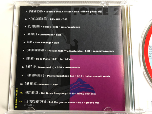 Force 2 / Praga Khan, KC Flightt, Quadrophonia, Mainx, Many Others / Exclusive 12'' Mixes / ARS Productions Audio CD 1992 / 472059 2