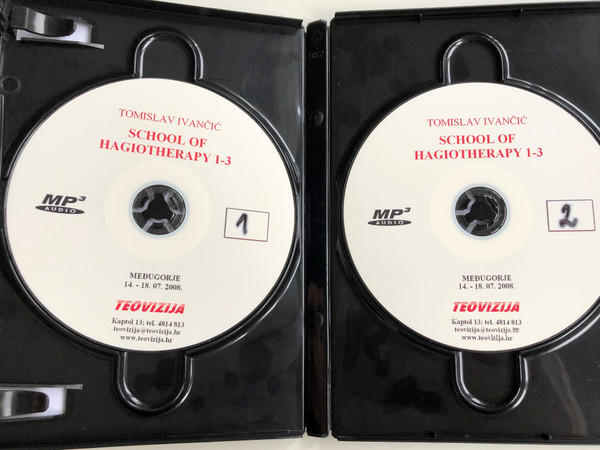 School of hagiotherapy 1-3. MP3 Audio CD 1. - 3. Škola hagioterapije / by Tomislav Ivančić / Međugorje 14.-18.07.2008 / Teovizija / 2x mp3 Discs (Hagioterapija2CD)