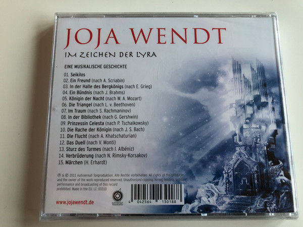 Joja Wendt ‎– Im Zeichen der Lyra / Nullviernull Audio CD 2011 / 4042564130188