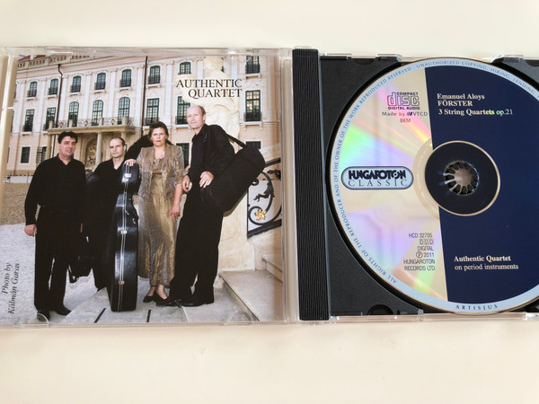 Emanuel Aloys Forster - 3 String Quartets op.21 / Authentic Quartet on period instruments / Hungaroton Classic Audio CD 2011 Stereo / HCD 32705