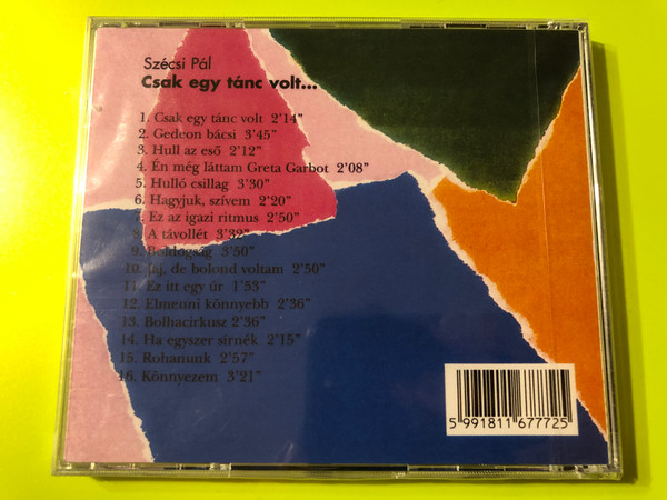 Csak Egy Tánc Volt... - Szécsi Pál ‎/ Gong Audio CD 1996 / HCD 16777 (5991811677725)