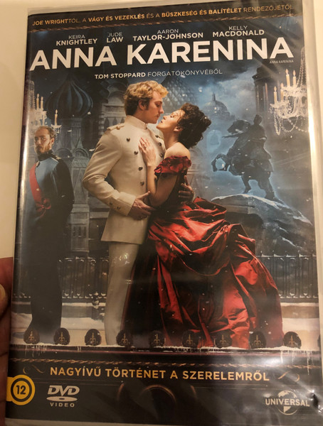 Anna Karenina DVD 2012 / Directed by Joe Wright / Starring: Keira Knightley, Jude Law, Aaron Taylor-Johnson, Kelly Macdonald, Matthew Macfadyen, Domhnall Gleeson, Ruth Wilson / Based on Lev Tolstoj's classic novel (8590548601606)