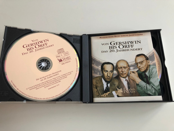 Von Gershwin Bis Orff: Das 20. Jahrhundert / Musikalische Reise Durchs Jahrtausend / Reader's Digest Box Set 3x Audio CD 2001 / MRJ 050610