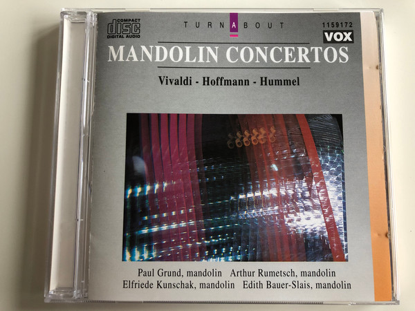 Mandolin Concertos / Vivaldi - Hoffmann - Hummel / Mandolin: Paul Grund, Arthur Rumetsch, Elfriede Kunschak, Edith Bauer-Slais / Dureco Audio CD 1994 Stereo / 1159172