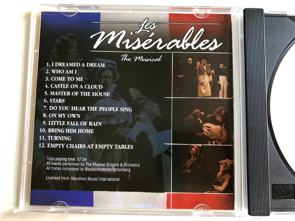 Les Miserables - The Musical / Who Am I, Come To Me, Stars, On My Own / Performed By The Musical Singers & Orchestra / Harmony Audio CD 2001 / HM062