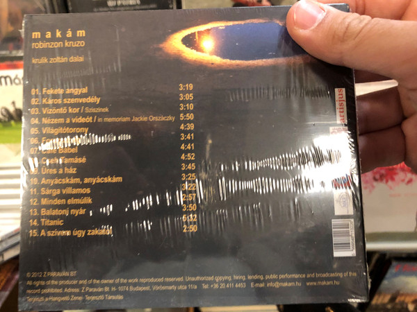 Makám ‎– Robinzon Kruzo / Krulik Zoltan dalai / Z Paraván Kiadó ‎Audio CD 2012 / ZPCD013