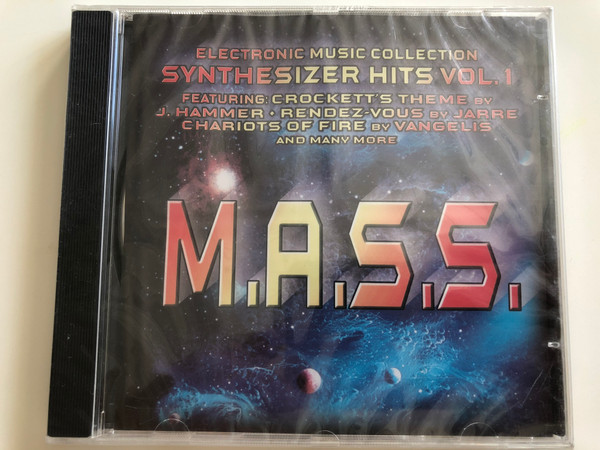 M.A.S.S. ‎– Electronic Music Collection Synthesizer Hits Vol. 1 / Featuring: Crockett's theme by J. Hammer, Rendez-Vous by Jarre, Chariots Of Fire by Vangelis and many more / Pastels ‎Audio CD / 20.1701-PA