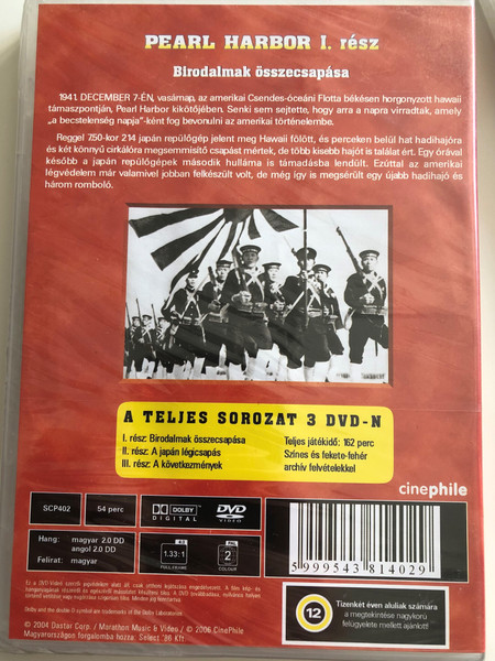 Pearl Harbor Part 1 DVD 2004 Pearl Harbor I. rész - Birodalmak összecsapása / Historical WWII documentary about the attack on Pearl Harbor / Clash of Empires (5999543814029)