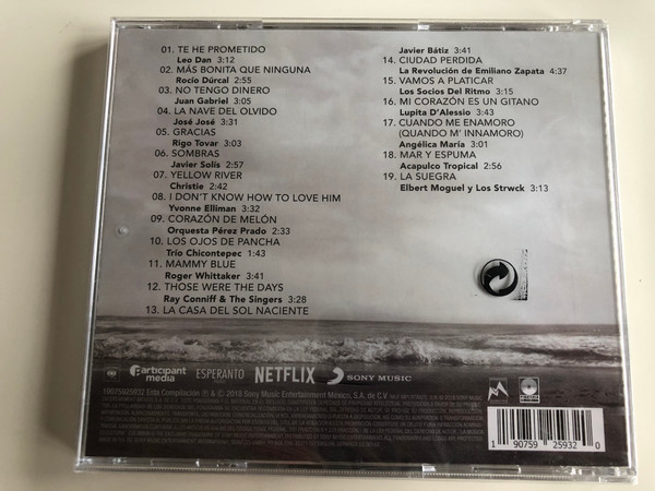 Roma / Motion Picture Soundtrack Produced By Alfonso Cuaron, Lynn Fainchtein and Randall Poster / Sony Music ‎Audio CD 2018 / 19075925932