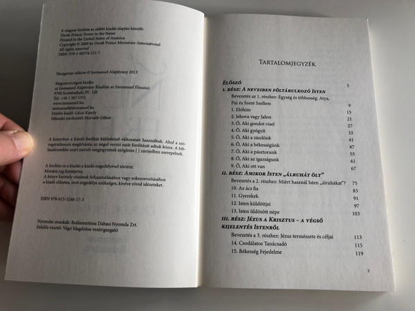 A név ereje by Derek Prince / Hungarian edition of Power in the Name / Immanuel Szószóró 2013 / Paperback (9786155246173)