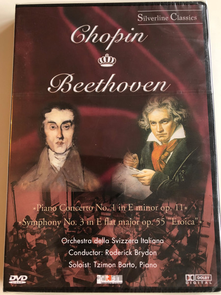 Chopin, Beethoven ‎– Piano Concerto No. 1 In E Minor Op. 11, Symphony No. 3 In E Flat Major Op. 55 "Eroica" / Orchestra Della Svizzera Italiana, Roderick Brydon, Tzimon Barto / Cascade Medien ‎DVD 1988 / 80008