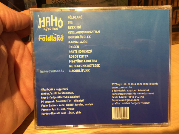 HaHo egyuttes - Foldlako / Tom-Tom Records Audio CD 2019 / TTCD297