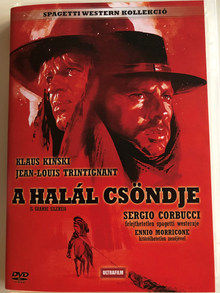 Il Grande Silenzio DVD 1968 A Halál csöndje (The Great Silence) / Directed by Sergio Corbucci / Starring: Jean Louis Trintignant, Klaus Kinski, Frank Wolff / Bonus film: The Good, the bad, and the ugly (5999882817774)