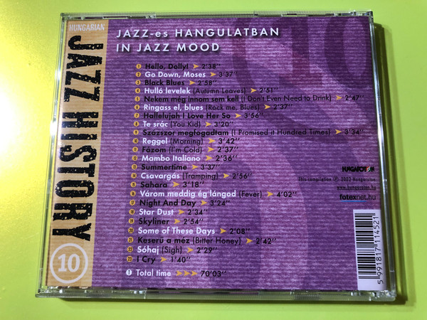 Jazz-es Hangulatban - In Jazz Mood / Hungarian Jazz History 10 / Hungaroton Audio CD 2002 / HCD 71145 (5991817114521)