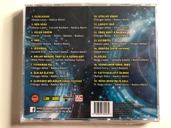 Radics Márk ‎– Best Of / Valogatasalbum / +3 Vadonatuj Dal! / Trimedio Records Kft. ‎Audio CD 2018 / LR032