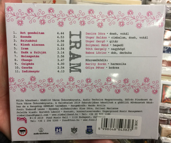 Cimbaliband es Danics Dora - Iram / Fonó Records Audio CD 2019 / 5998048543823