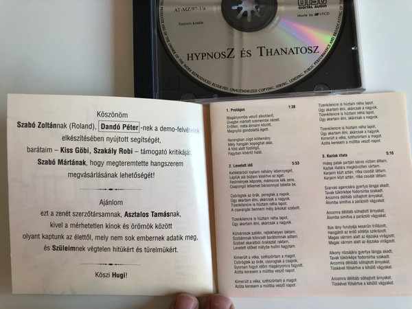 Magyar Zoltán: Gáz / Audio CD 1997 / AT-MZ/97-1/a