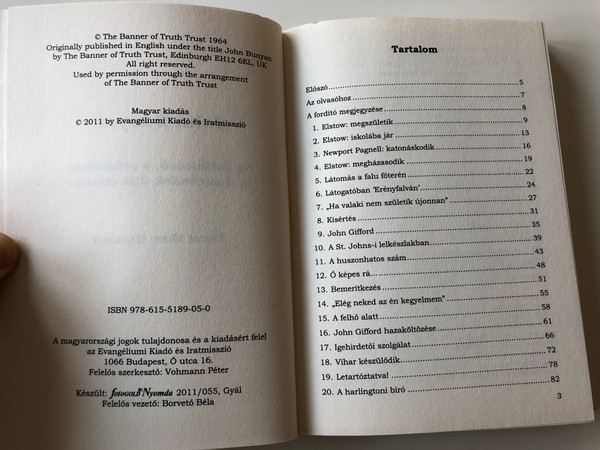 John Bunyan by Frank Mott Harrison - Hungarian Language Edition / Az üstfoltozó, a prédikátor és A zarándok útja szerzője 