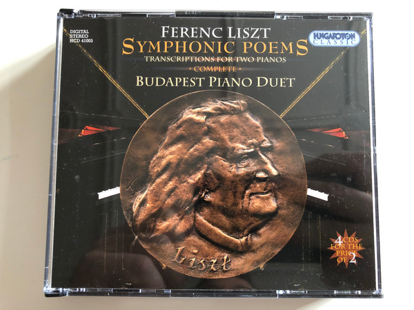 Ferenc Liszt - Symphonic Poems / Transcriptions For Two Pianos, Complete / Budapest Piano Duet / Hungaroton Classic 4x Audio CD 2003 Stereo / HCD 41005