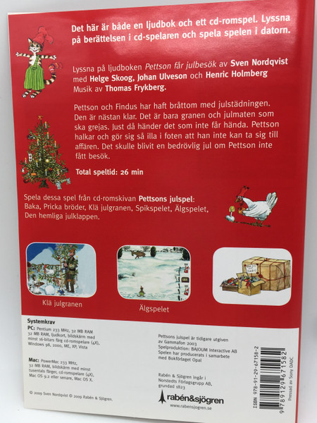 Pettson o Findus : Pettson får julbesök - Ljudbok och spel (CD-ROM) Pettson and Findus: Findus at Christmas - Audiobook and Games in Swedish by Sven Nordqvist
