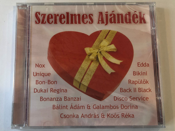 Szerelmes Ajándék / Nox, Unique, Bon-Bon, Dukai Regina, Bonanza Banzai, Bálint Ádám & Galambos Dorina, Csonka András & Koós Réka, Edda, Bikini, Rapülők, Back II Black, Disco Service / Retro Media ‎Audio CD 2008 / RM 816