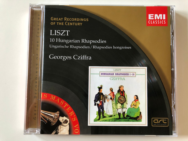 Liszt - 10 Hungarian Rhapsodies / Georges Cziffra / Great Recordings Of The Century / EMI Classics Audio CD 2001 Stereo / 724356755420