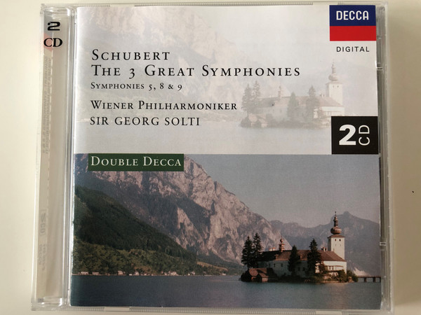 Schubert – The 3 Great Symphonies, Symphonies 5, 8 & 9 / Wiener Philharmoniker, Sir Georg Solti / Double Decca / Decca ‎2x Audio CD / 448 927-2