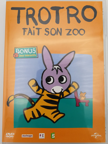 Trotro - Fait son zoo DVD 2004 / Bonus: Interacive Games - Jeux Interactifs / Directed by Eric Cazes, Stephane Lezoray / French animated tv show / 13 episodes (5050582511079)