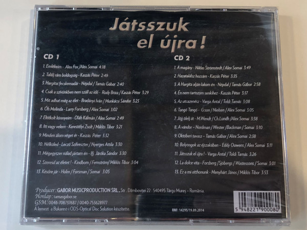 Tamás Gábor – Játszuk El Újra / Best Of Válogatás Legszebb Dalaimból / Utopia Studio ‎2x Audio CD 2014 / 14295