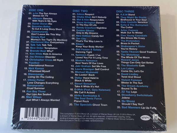 80s Dancefloor - The Collection / 3CDs - 60 Definitive Hits Including / New Order, Bananarama, Communards, Simply Red, R. E. M., Bronski Beat, Ultravox, Duran Duran, Spandau Ballet / Rhino Records 3x Audio CD 2014 / 825646305353