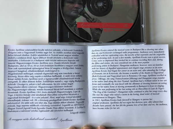 Hungarian Songs, Volume 1 / Apollónia Kovács - Biro uram, biro uram... / Fonix Studio Audio CD 2000 / KAC0011215