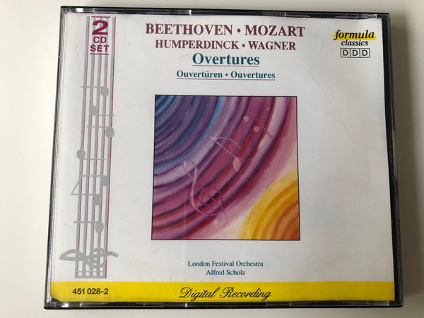 Beethoven, Mozart, Humperdinck, Wagner - Overtures / London Festival Orchestra, Alfred Scholz / Formula Classics 2x Audio CD 1992 / 451 028-2