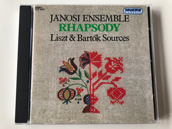 Jánosi Ensemble ‎– Rhapsody: Liszt & Bartók Sources / Hungaroton ‎Classic Audio CD 1994 Stereo / HCD 18191